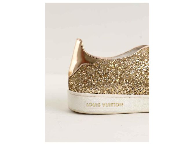 Louis Vuitton Sneakers FrontRow dorate D'oro - vista 6