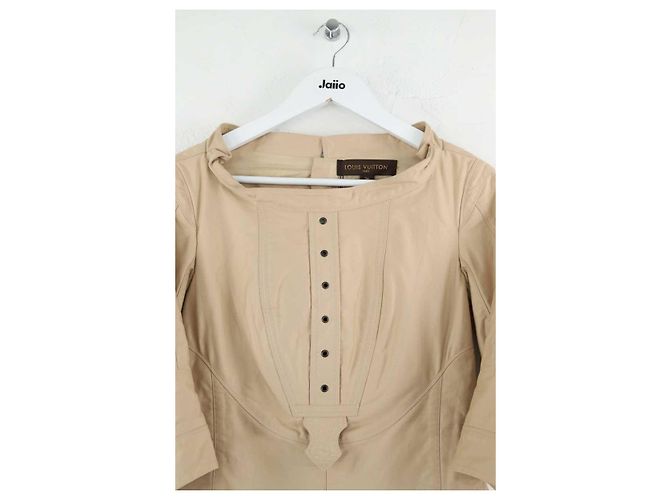 Louis Vuitton Vestido de algodón beige - vista 2