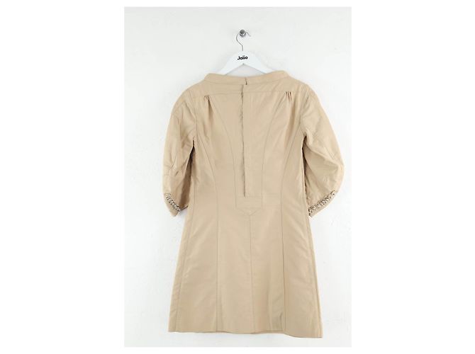 Louis Vuitton Vestido de algodón beige - vista 3
