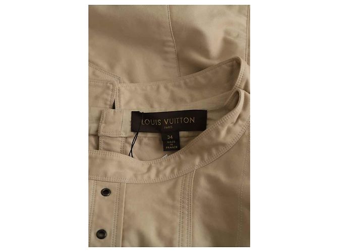 Louis Vuitton Vestido de algodón beige - vista 5
