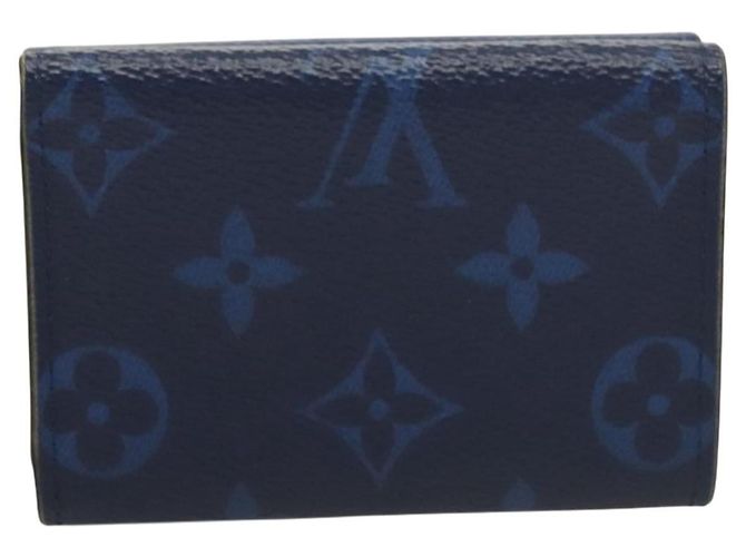 Portefeuille Discovery Louis Vuitton Monogram Taigarama Compact Bleu - vue 2