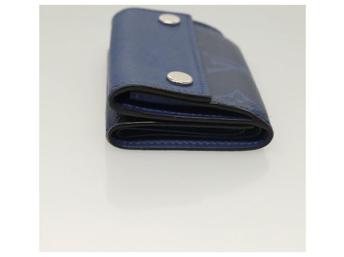Portefeuille Discovery Louis Vuitton Monogram Taigarama Compact Bleu - vue 4