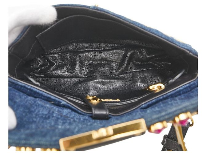 Borsa a tracolla Miu Miu decorata con gioielli Multicolore - vista 10