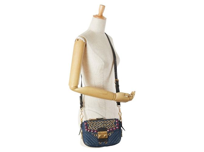Borsa a tracolla Miu Miu decorata con gioielli Multicolore - vista 14