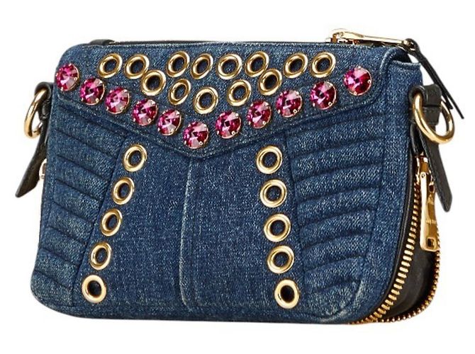 Borsa a tracolla Miu Miu decorata con gioielli Multicolore - vista 2