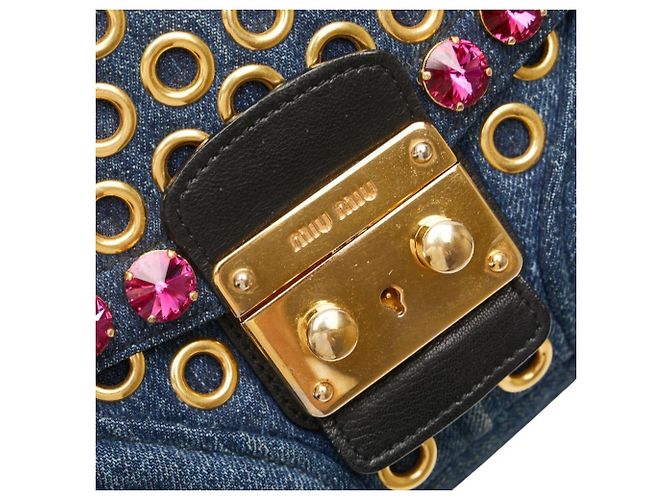 Borsa a tracolla Miu Miu decorata con gioielli Multicolore - vista 9