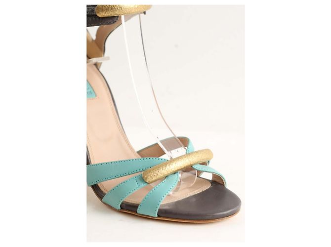 Elie Saab Tacchi in pelle multicolore - vista 2