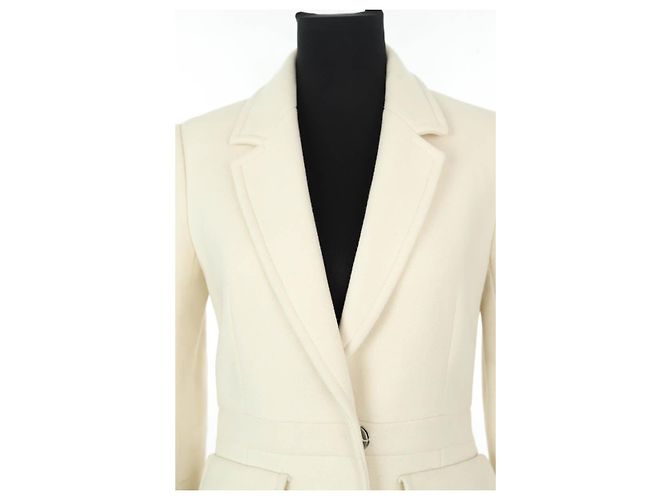 Paule Ka Ecru wool coat Cream - vista 2