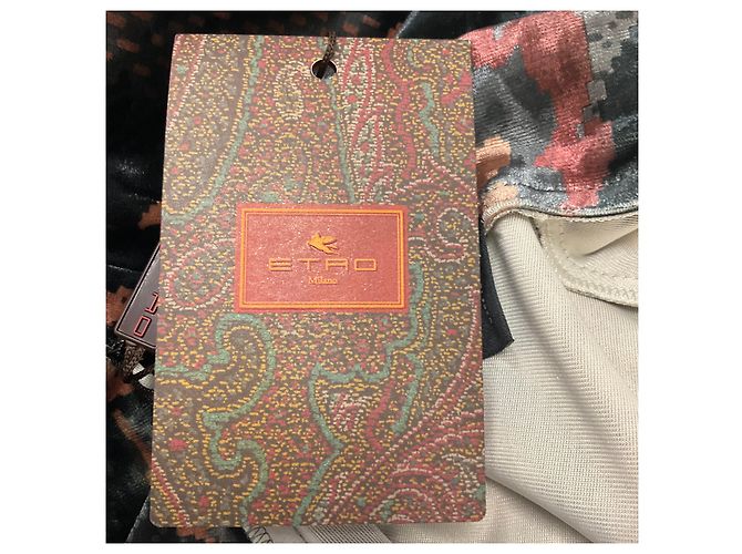 Etro Graue Multi 2024 Floral Bedrucktes Stretch-Chenille-Midikleid Mehrfarben - Ansicht 5
