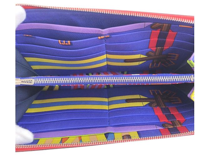 Hermès Azap Silk'in Langer Geldbeutel Rot - Ansicht 6