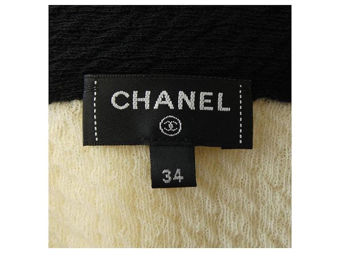 Top de punto Chanel Negro Beige - vista 5