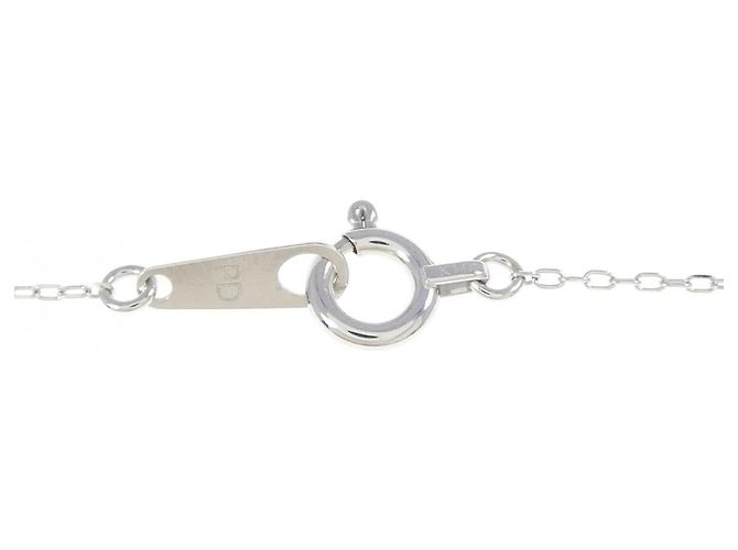 Autre Marque Collana in oro bianco K10 con topazio bianco e diamanti Argento - vista 5