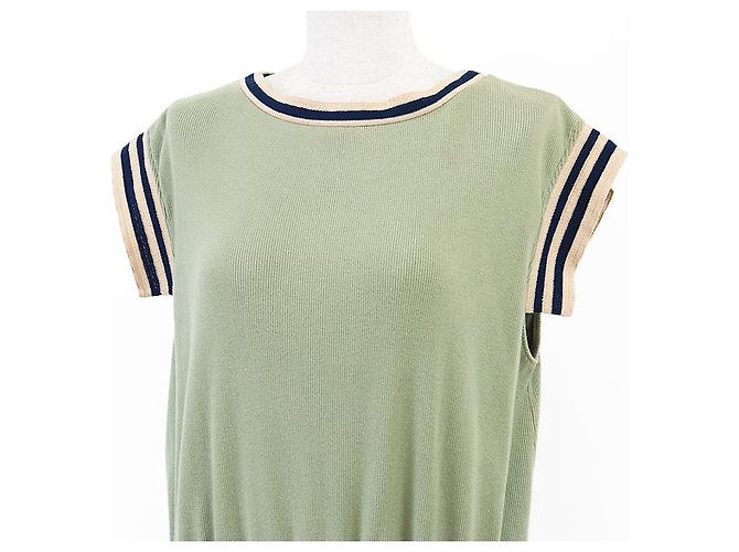 Top de algodón Chanel P55591 Verde - vista 2