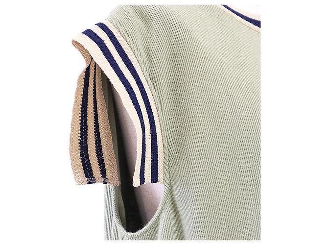 Top de algodón Chanel P55591 Verde - vista 3