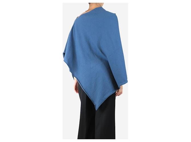Crimson Blaues Kaschmir-Poncho - Einheitsgröße - Ansicht 2