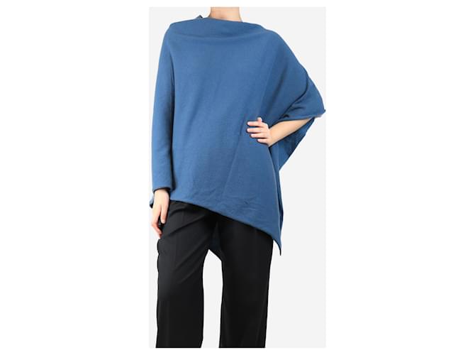 Crimson Blaues Kaschmir-Poncho - Einheitsgröße - Ansicht 3