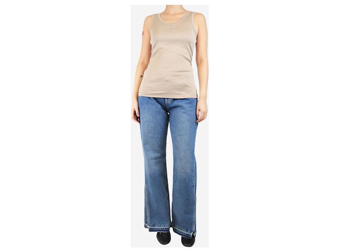Stella Mc Cartney Blue split-hem relaxed jeans - size UK 12 - view 2