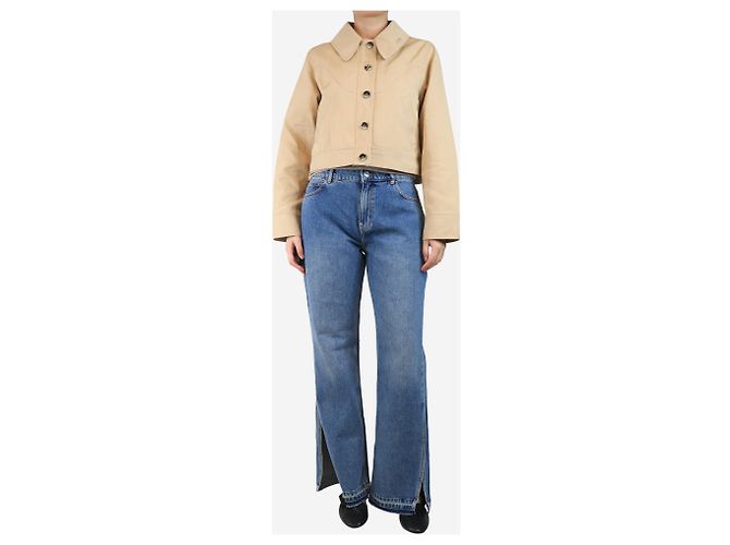 Stella Mc Cartney Blue split-hem relaxed jeans - size UK 10 - view 2