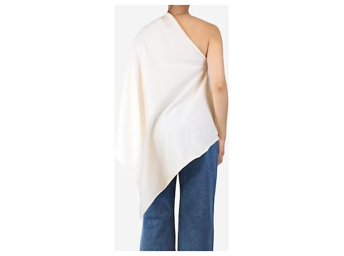 Crimson Creme Kaschmir-Poncho - Einheitsgröße Roh - Ansicht 2