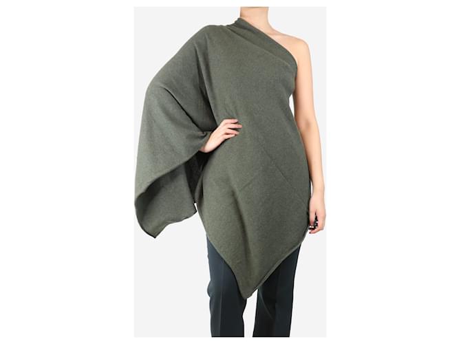 Crimson Grüner Kaschmir-Poncho - Einheitsgröße - Ansicht 3