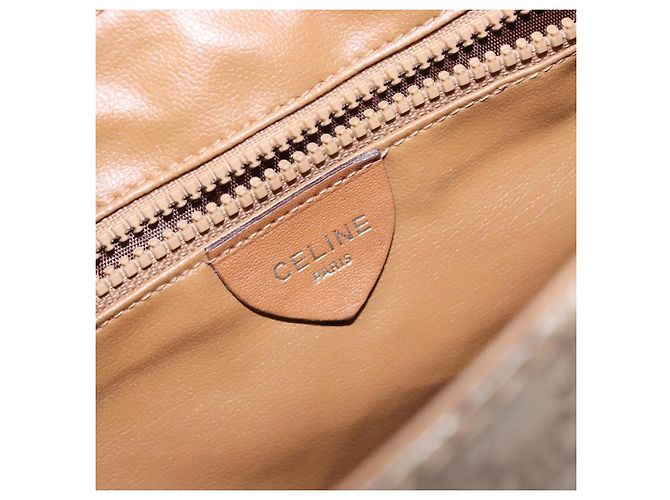 Céline Borsa a Spalla Celine Macadam in Pelle PVC Beige - vista 6
