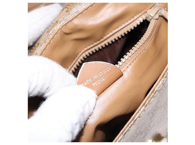 Céline Borsa a Spalla Celine Macadam in Pelle PVC Beige - vista 7