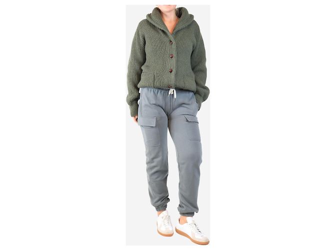 Brunello Cucinelli Joggers cargo grises con puños - talla S - vista 2