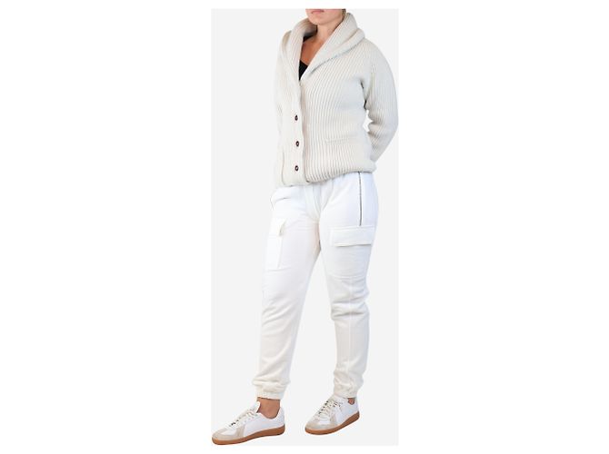 Brunello Cucinelli Joggers cargo blancos con puños - talla S - vista 2