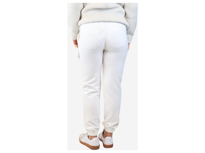 Brunello Cucinelli Joggers cargo blancos con puños - talla S - vista 3