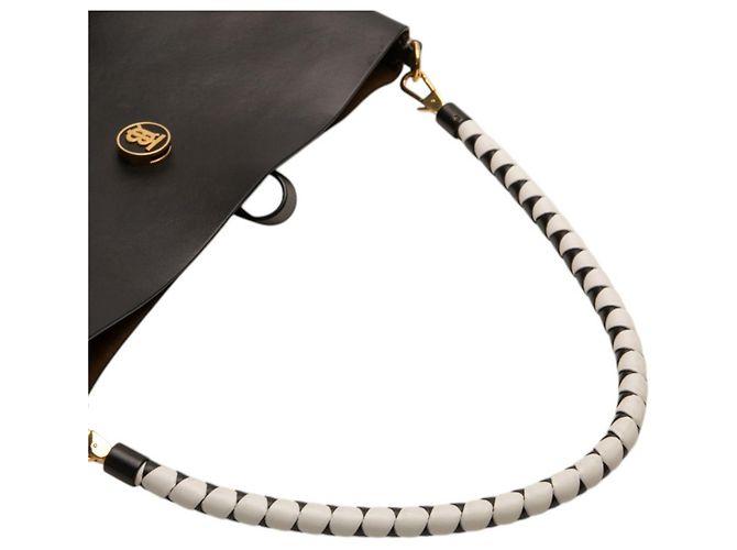 Borsa a spalla in pelle nera con logo TB di Burberry Nero - vista 6