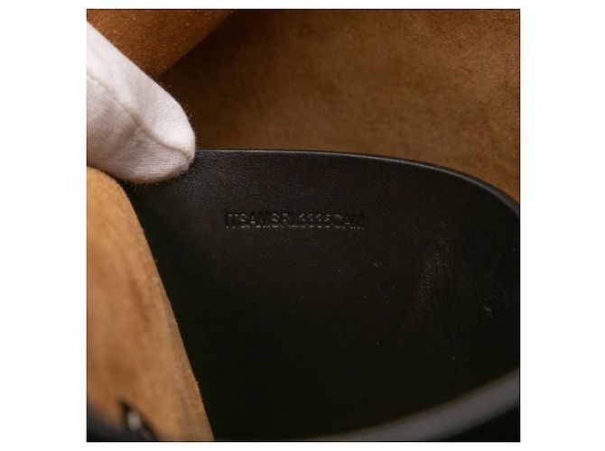 Borsa a spalla in pelle nera con logo TB di Burberry Nero - vista 9