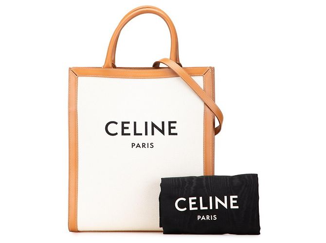 Céline Borsa a mano verticale Cabas piccola di Celine Marrone - vista 9
