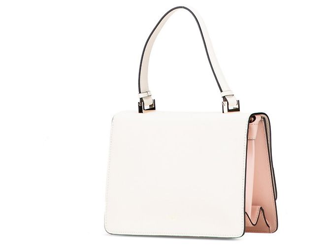 Borsa in pelle rosa e bianca Valentino Bianco - vista 2
