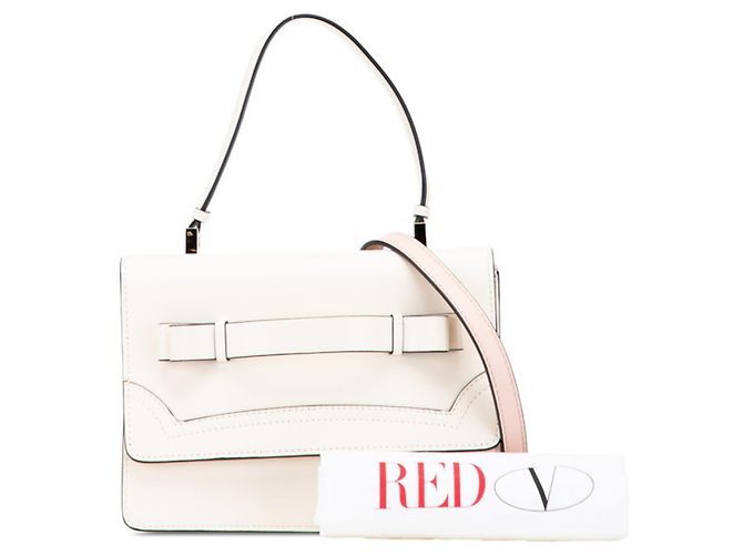 Borsa in pelle rosa e bianca Valentino Bianco - vista 9