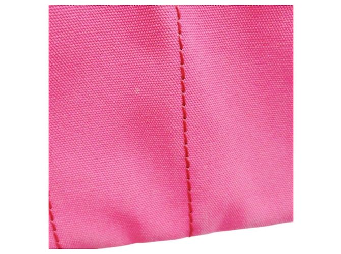 Prada Canapa Mini Tote aus Canvas in Pink - Ansicht 13