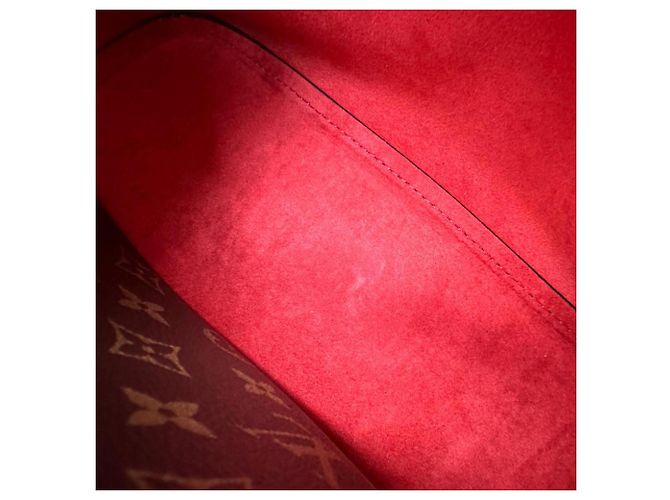 Borsa a Spalla Coquelicot Louis Vuitton Marrone Rosso Monogramma - vista 10