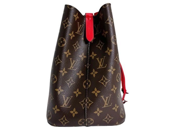 Borsa a Spalla Coquelicot Louis Vuitton Marrone Rosso Monogramma - vista 3