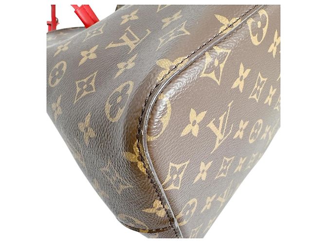 Borsa a Spalla Coquelicot Louis Vuitton Marrone Rosso Monogramma - vista 6