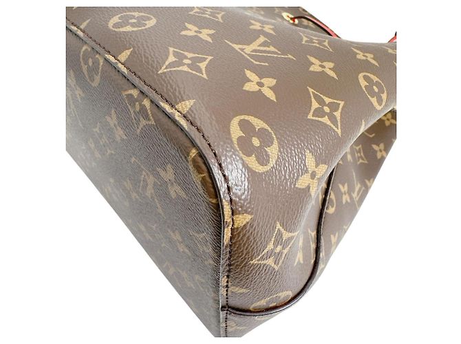 Borsa a Spalla Coquelicot Louis Vuitton Marrone Rosso Monogramma - vista 7
