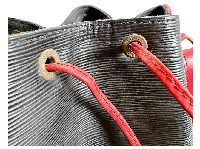 Noe Borsa a Spalla Noé Epi Louis Vuitton Nero Rosso - vista 12