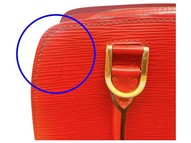 Borsa a mano in pelle Epi Pont Neuf Louis Vuitton Rosso - vista 10