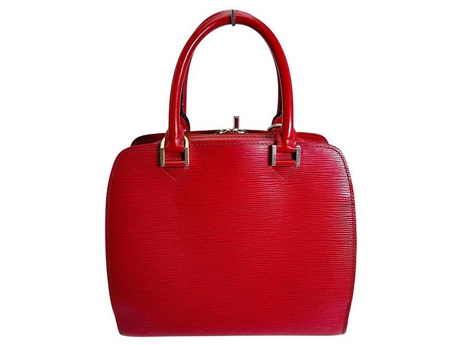 Borsa a mano in pelle Epi Pont Neuf Louis Vuitton Rosso - vista 2