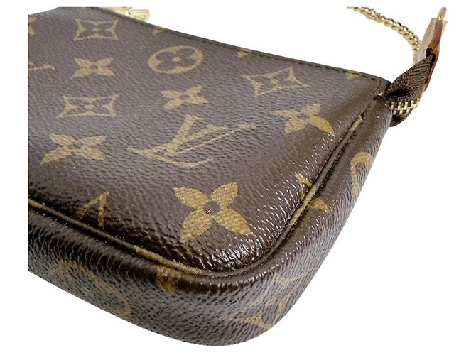 Borsa Mini Pochette Accessoires Monogram Louis Vuitton Marrone Monogramma - vista 4