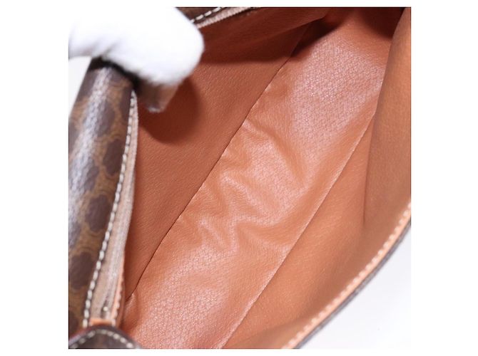 Céline Bolso de Hombro Celine Macadam de Cuero PVC Castaño - vista 5