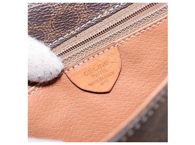 Céline Bolso de Hombro Celine Macadam de Cuero PVC Castaño - vista 6