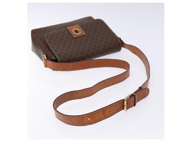 Céline Bolso de Hombro Celine Macadam de Cuero PVC Castaño - vista 7