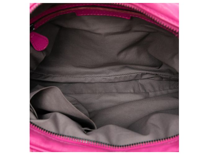 Borsa a tracolla Bottega Veneta in nappa rosa Intrecciato con tasca frontale - vista 4