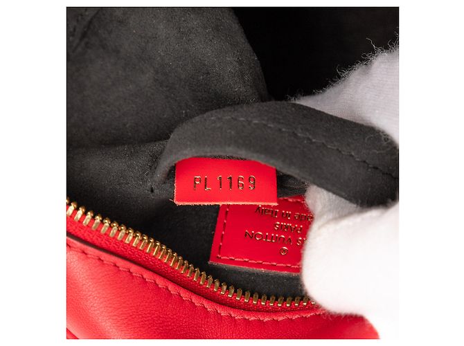 Louis Vuitton Boîte Chapeau Souple PM in Vernice Monogramma Rossa Rosso - vista 6