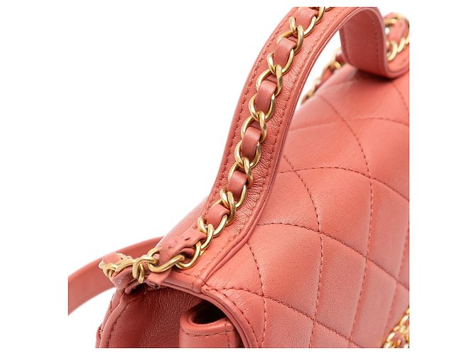 Chanel Pink Quilted Lammleder Kette Infinity Handtasche. - Ansicht 8