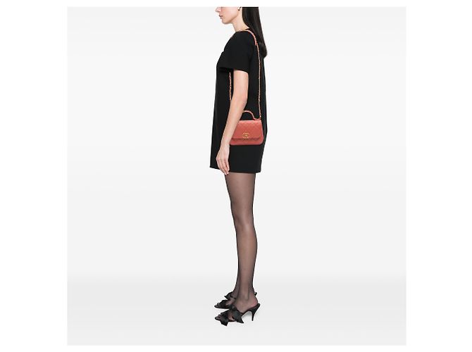 Chanel Pink Quilted Lammleder Kette Infinity Handtasche. - Ansicht 9